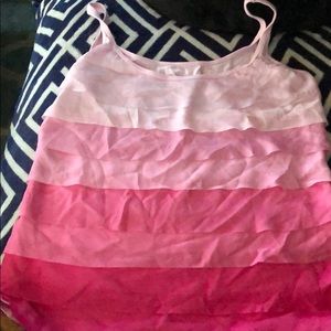 Pink flowy hombre New York And company tank